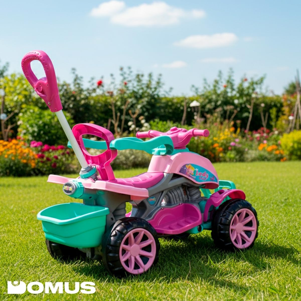 Quadriciclo Infantil Maral Lady Star Rosa com Guia 9 Meses 6 Quadriciclo Infantil Maral Lady Star Rosa com Guia 9 Meses - Imagem 6