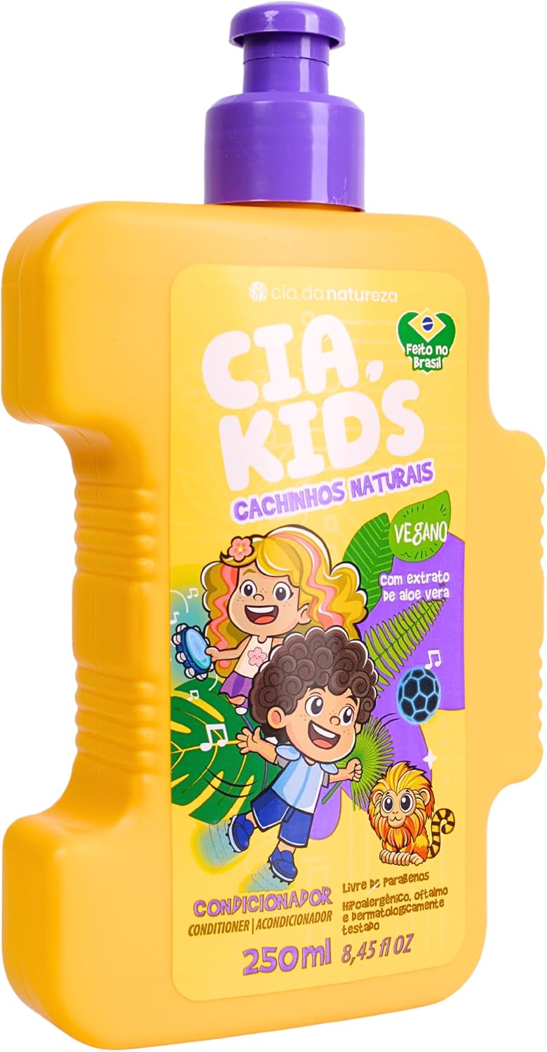 Condicionador Cia da Natureza Kids Cachinhos Naturais 250ml 2 Condicionador Cia da Natureza Kids Cachinhos Naturais 250ml - Imagem 2