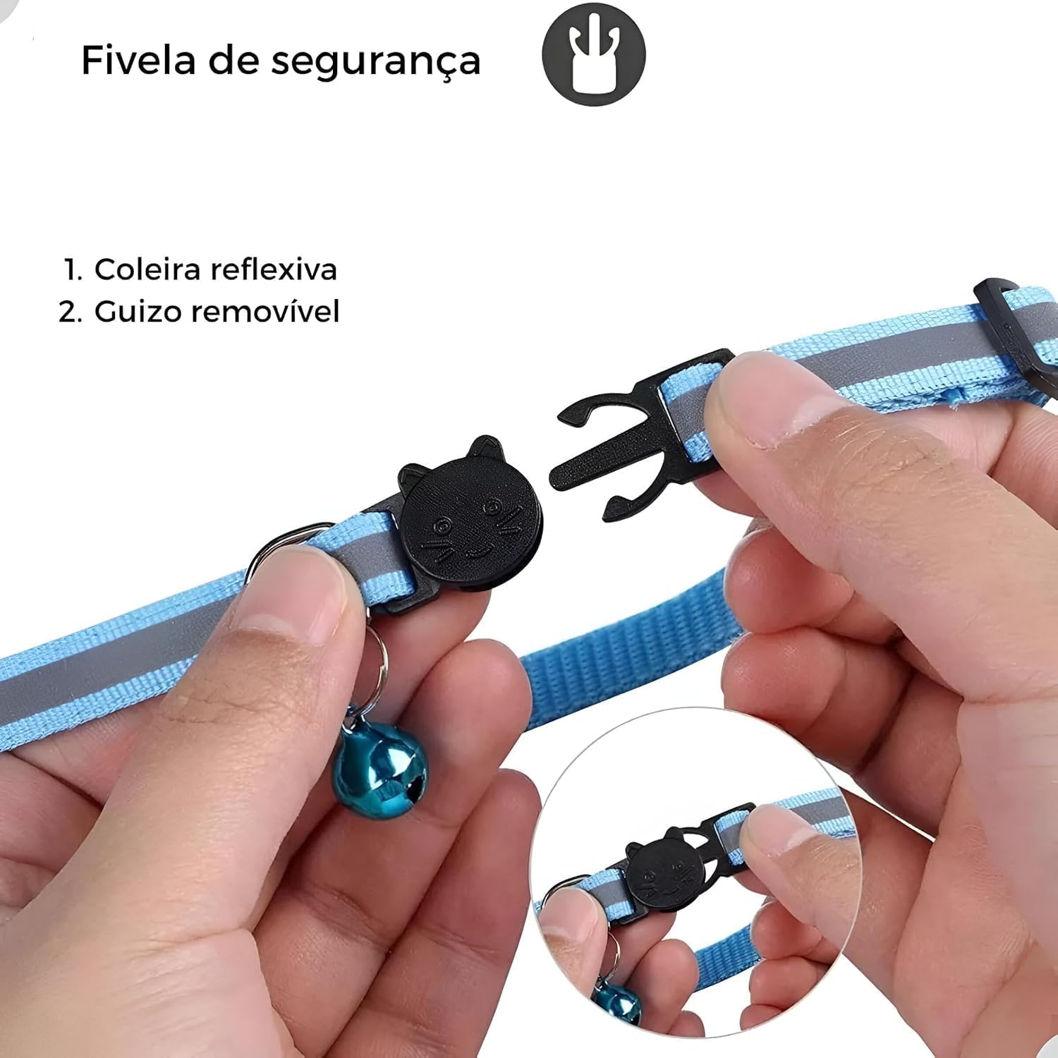 Coleira para Airtag com Guizo e Refletiva para Gatos e Cães 4 Coleira para Airtag com Guizo e Refletiva para Gatos e Cães - Imagem 4