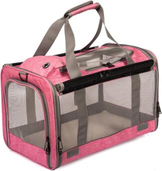 Bolsa Transporte Pet Madog Wind Rosa para Viagem e Passeio