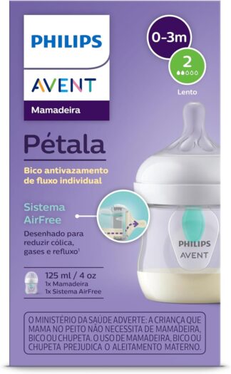 Mamadeira Philips Avent Pétala 3.0 AirFree 125ml SCY670/01