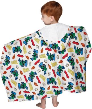 Toalha de Banho Infantil Lepper Skate com Capuz Algodão Felpuda