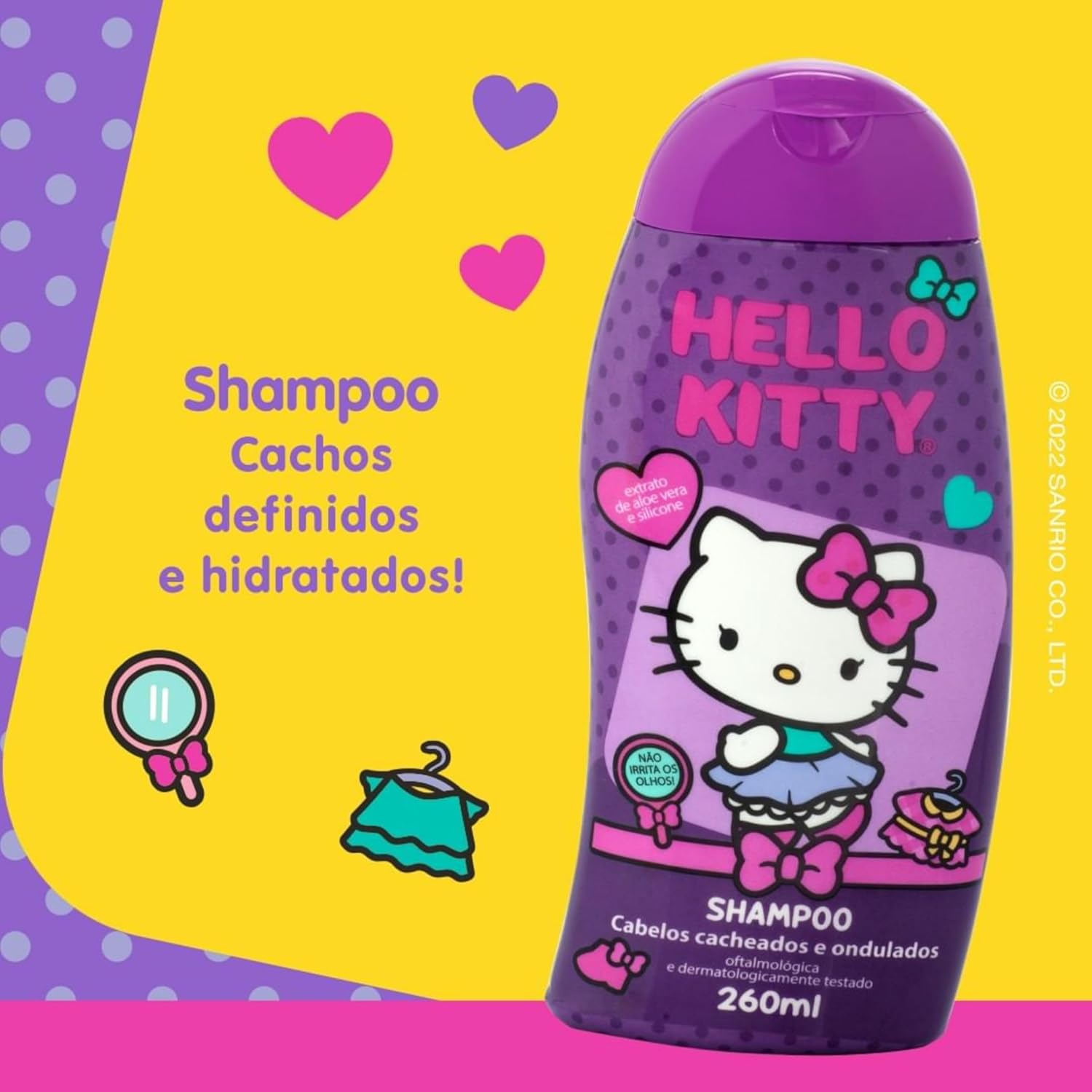 Condicionador Infantil Farmax Hello Kitty para Cabelos Cacheados 9 Condicionador Infantil Farmax Hello Kitty para Cabelos Cacheados - Imagem 9