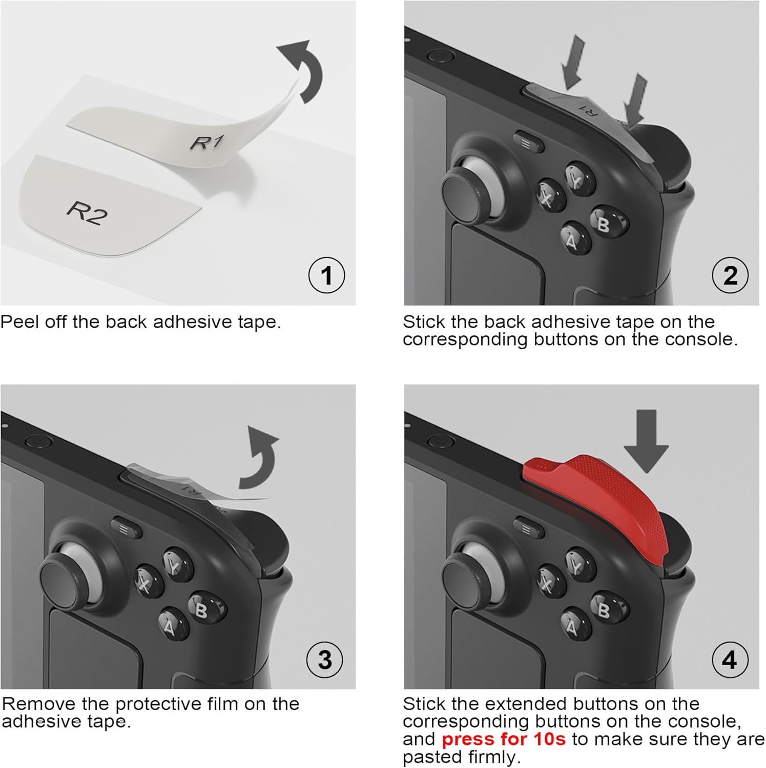 Kit Botões PlayVital Steam Deck OLED e LCD Melhoria de Gatilho 8 Kit Botões PlayVital Steam Deck OLED e LCD Melhoria de Gatilho - Imagem 8