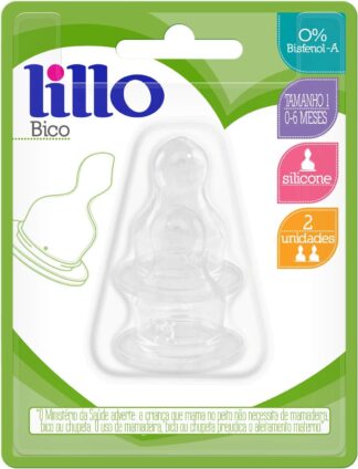 Bico de Silicone Lillo Tamanho 1 para Mamadeira Lento