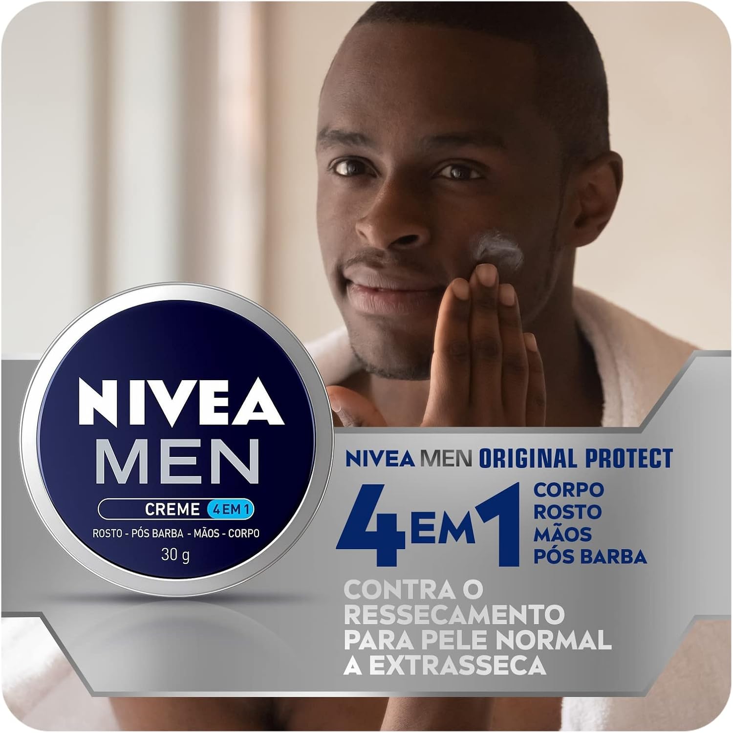 Creme Hidratante Nivea Men 4 em 1 30g para Rosto e Corpo 2 Creme Hidratante Nivea Men 4 em 1 30g para Rosto e Corpo - Imagem 2