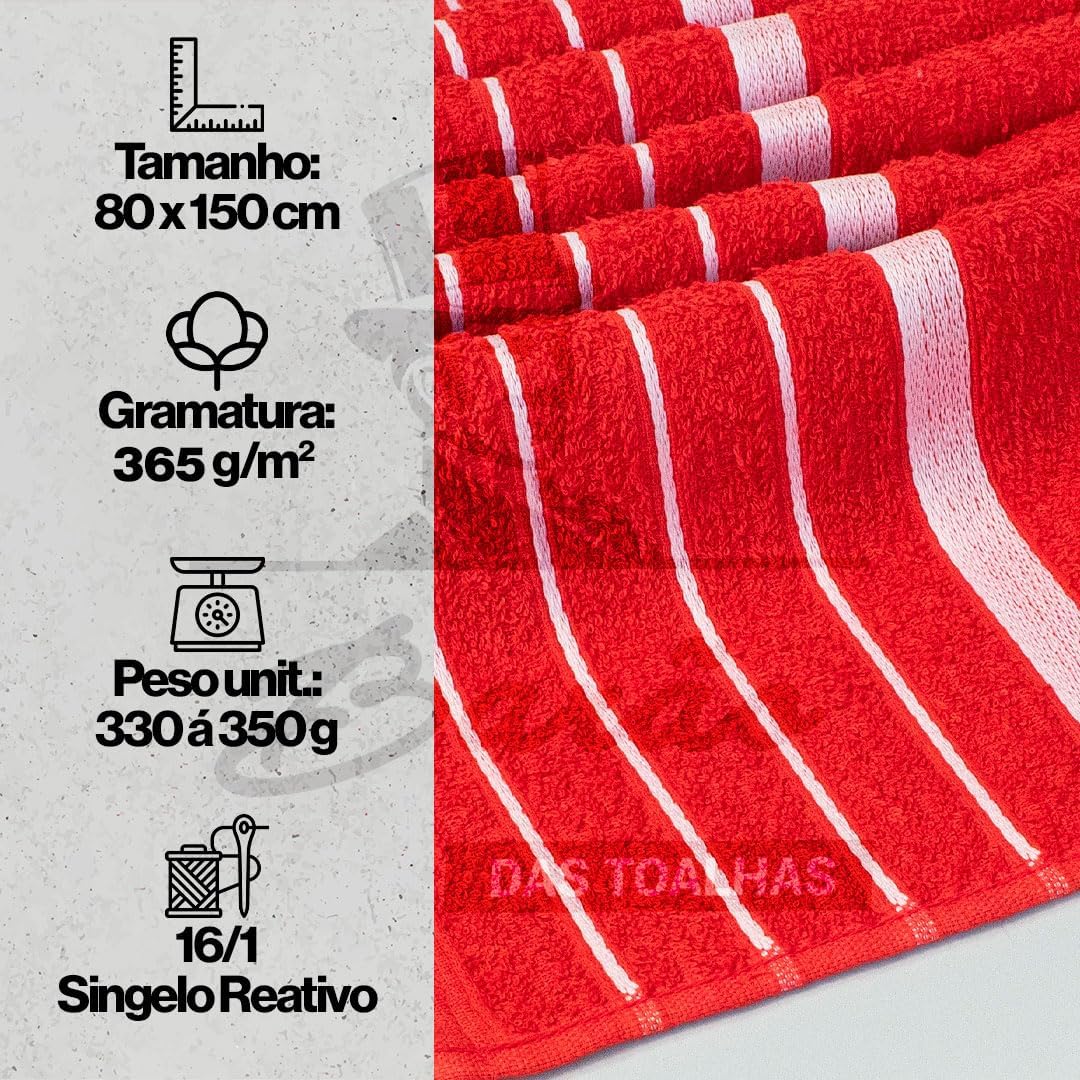 Kit 6 Toalhas de Banho Barão das Toalhas Gigante Soft Max 80x150 5 Kit 6 Toalhas de Banho Barão das Toalhas Gigante Soft Max 80x150 - Imagem 5