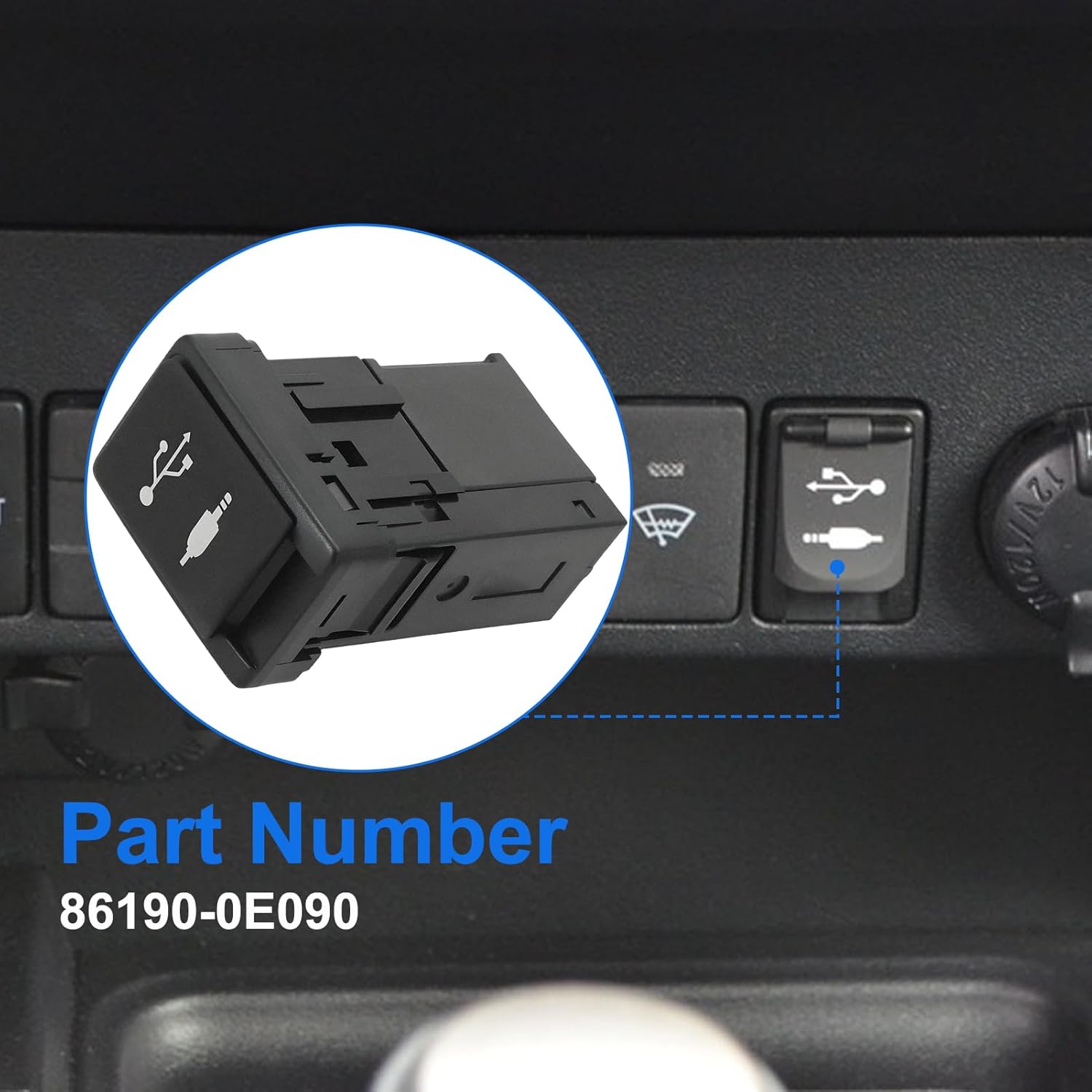 Adaptador USB e AUX AirheadStorm para Toyota 2014 a 2019 3 Adaptador USB e AUX AirheadStorm para Toyota 2014 a 2019 - Imagem 3