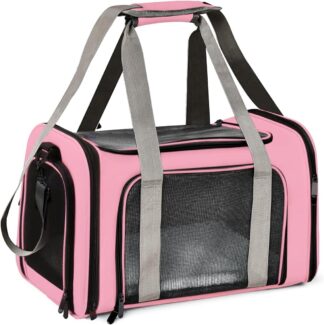 Bolsa Transporte Pet Python Fly Rosa 42x26x27cm para Viagem