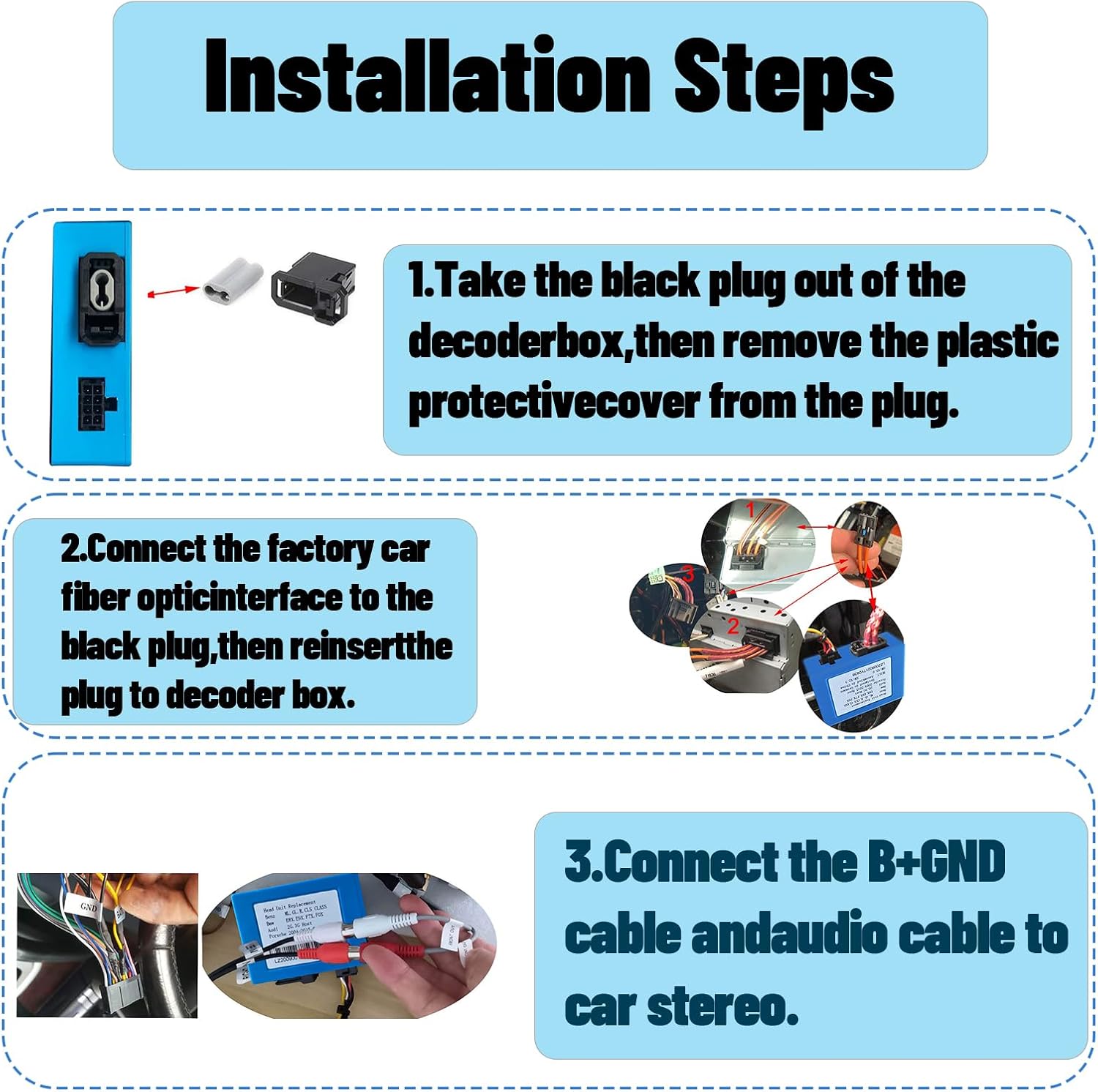 Decodificador Fibra Óptica LEXXSON para Mercedes Áudio Estéreo 4 Decodificador Fibra Óptica LEXXSON para Mercedes Áudio Estéreo - Imagem 4