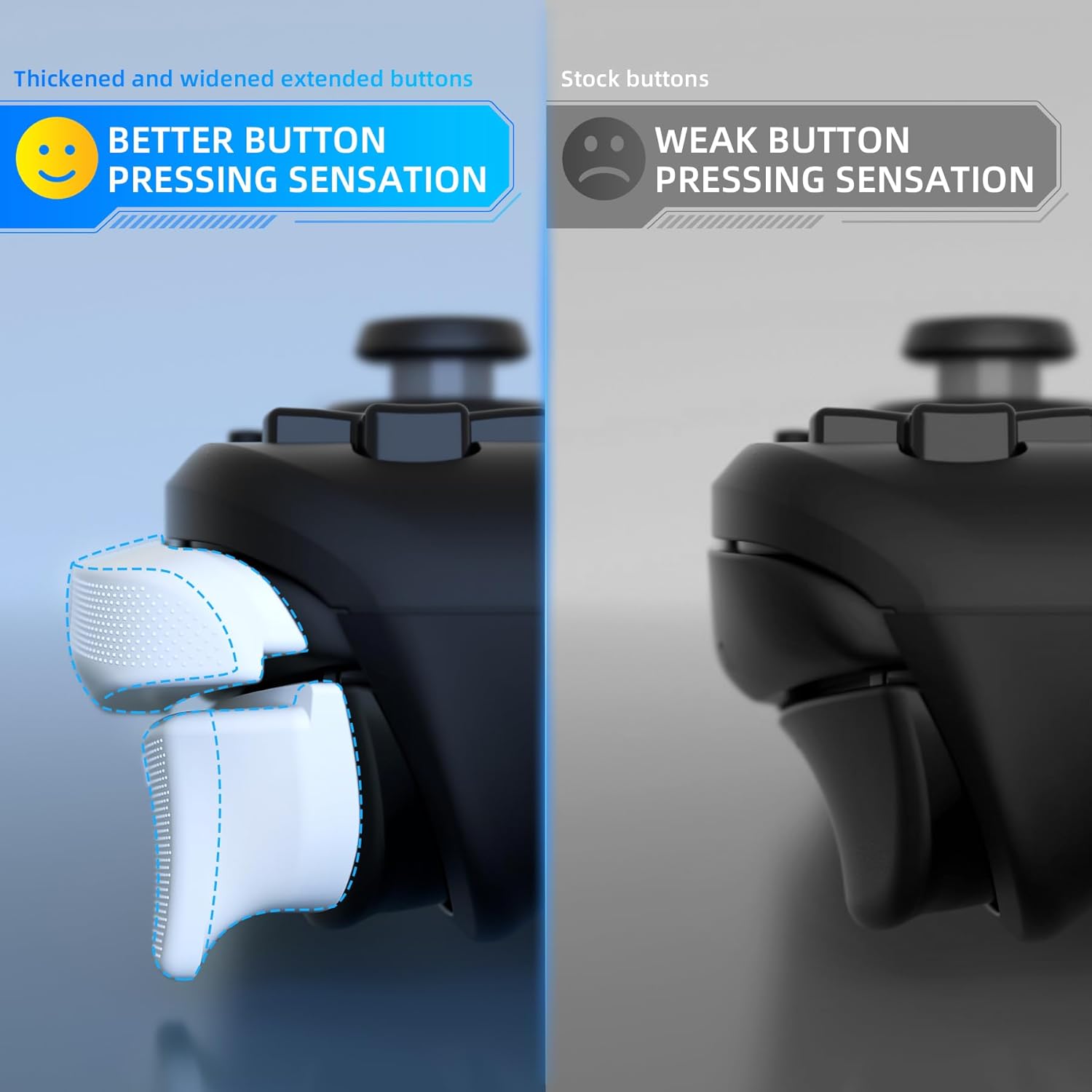 Kit Extensor Botão Shoulder PlayVital para Steam Deck Branco 5 Kit Extensor Botão Shoulder PlayVital para Steam Deck Branco - Imagem 5