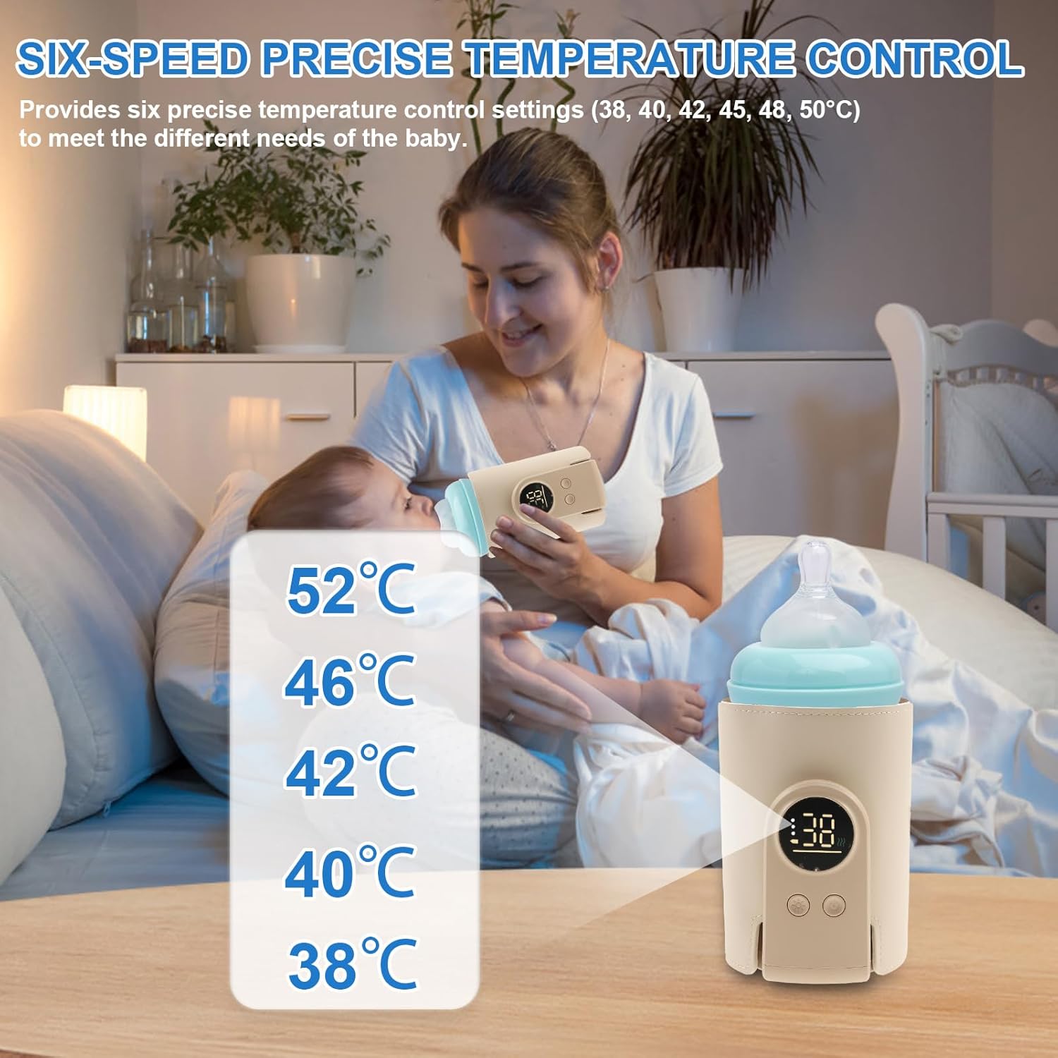 Aquecedor de Mamadeira Tcwhniev Portátil com Ajuste de Temperatura 6 Aquecedor de Mamadeira Tcwhniev Portátil com Ajuste de Temperatura - Imagem 6