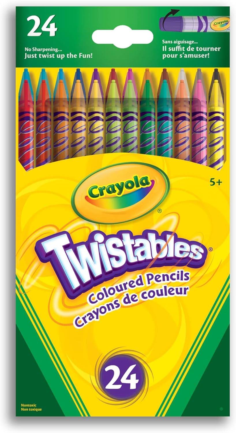 Lápis de Cor Crayola Twistables 24 Unidades com Ponta Retrátil 1 Lápis de Cor Crayola Twistables 24 Unidades com Ponta Retrátil