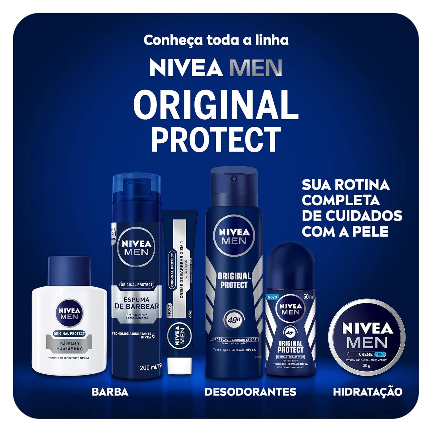 Creme Hidratante Nivea Men 4 em 1 30g para Rosto e Corpo 8 Creme Hidratante Nivea Men 4 em 1 30g para Rosto e Corpo - Imagem 8