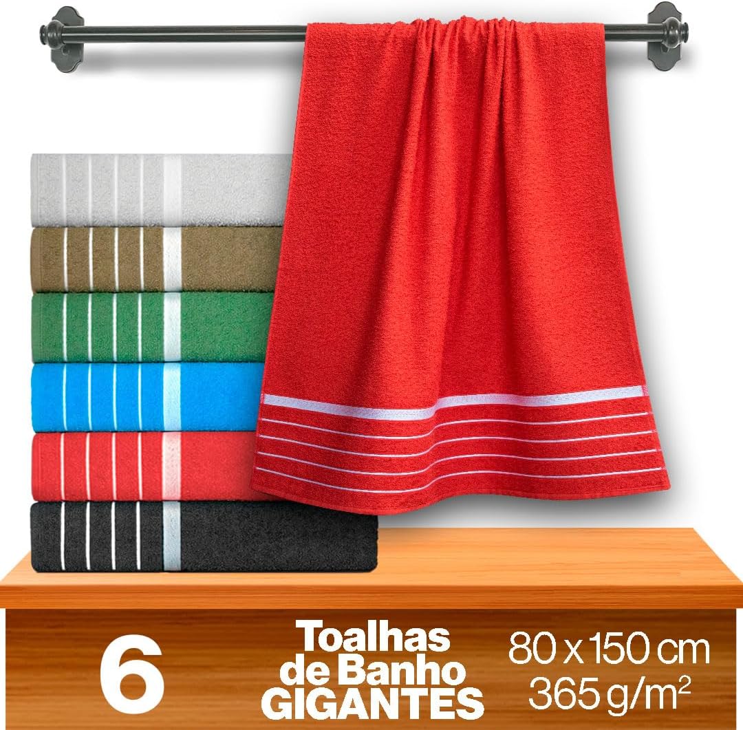 Kit 6 Toalhas de Banho Barão das Toalhas Gigante Soft Max 80x150 2 Kit 6 Toalhas de Banho Barão das Toalhas Gigante Soft Max 80x150 - Imagem 2