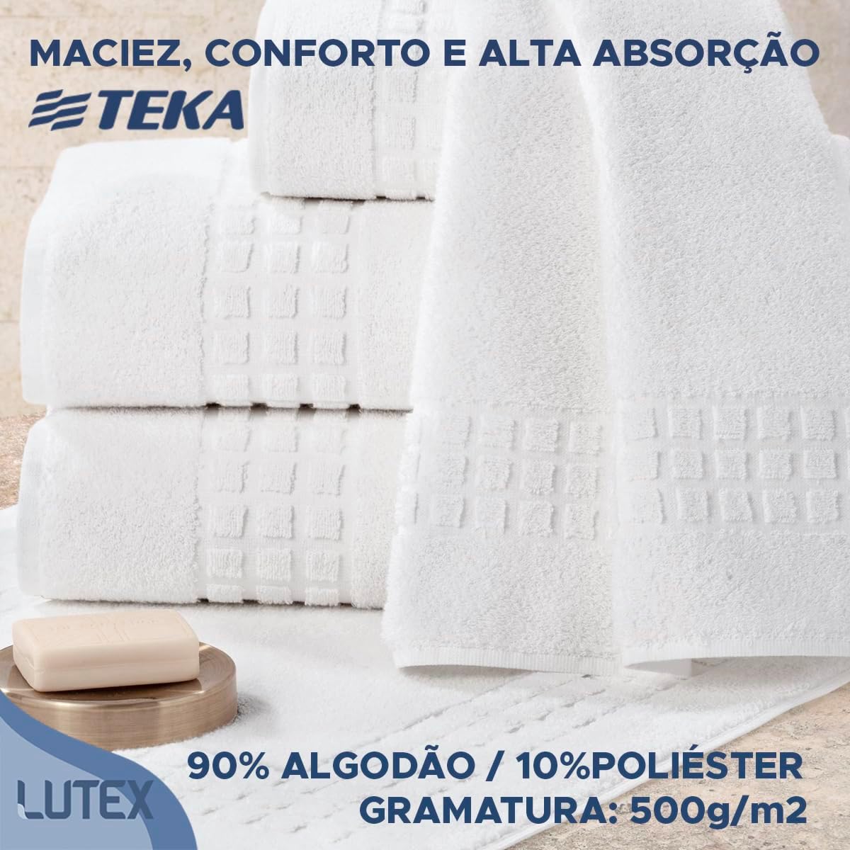 Toalha de Banho Gigante Teka Profiline Toronto Hotelaria 500g 4 Toalha de Banho Gigante Teka Profiline Toronto Hotelaria 500g - Imagem 4