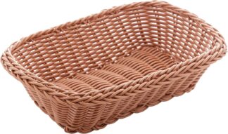 Cesta Retangular Lyor 2595 Rattan Plástico 24x17x7cm Organizador