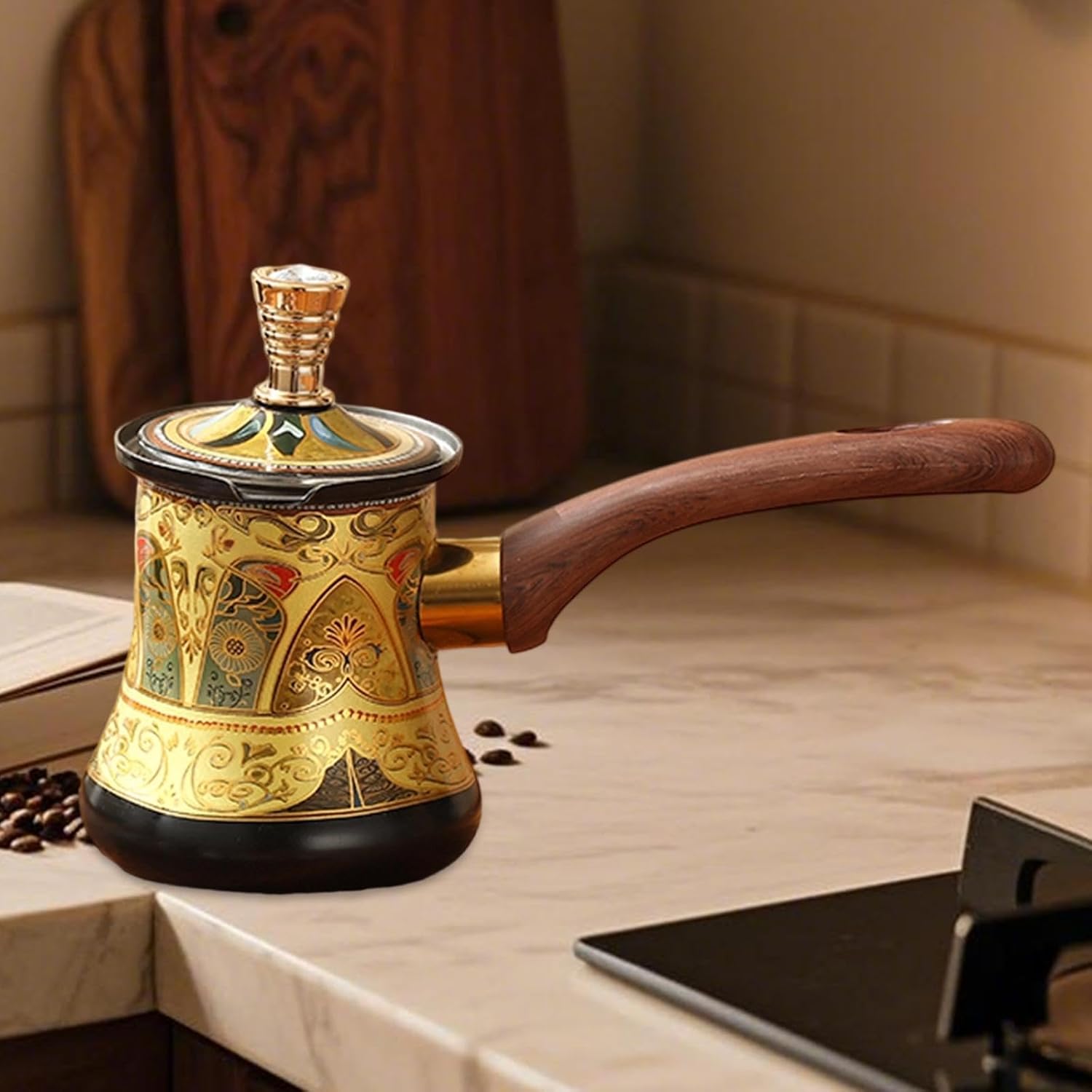 Cafeteira Turca SiaBiced Inox 550ml para Café Chá e Leite 6 Cafeteira Turca SiaBiced Inox 550ml para Café Chá e Leite - Imagem 6