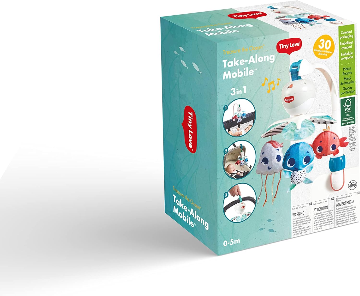 Móbile Tiny Love Take Along Treasure The Ocean Musical Portátil 2 Móbile Tiny Love Take Along Treasure The Ocean Musical Portátil - Imagem 2