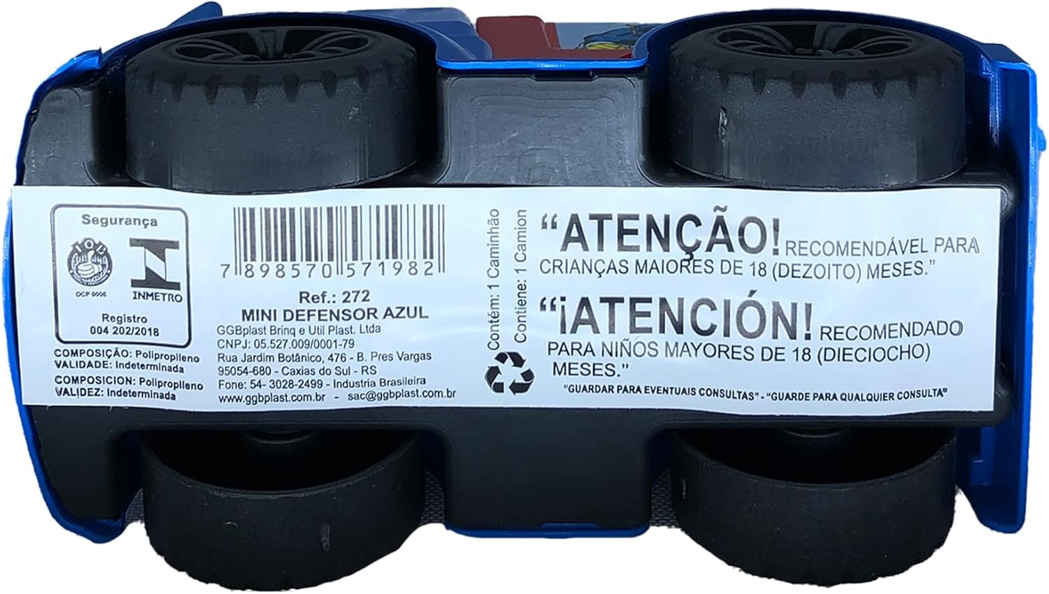 Carrinho Mini Defensor GGB Plast Brinquedo Educativo Infantil 2 Carrinho Mini Defensor GGB Plast Brinquedo Educativo Infantil - Imagem 2