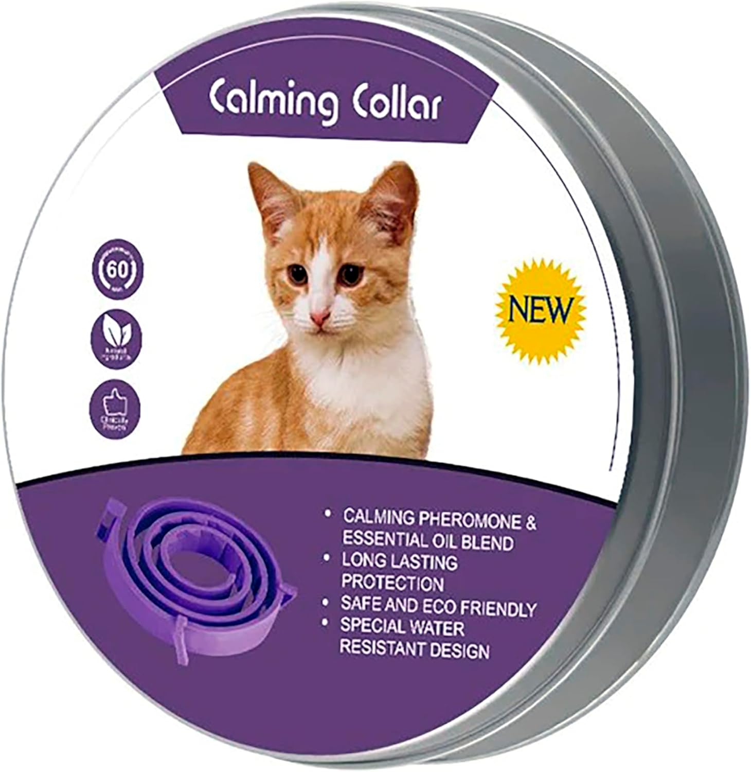 Coleira Calmante Natural Anti Stress para Cães e Gatos 38 cm 1 Coleira Calmante Natural Anti Stress para Cães e Gatos 38 cm