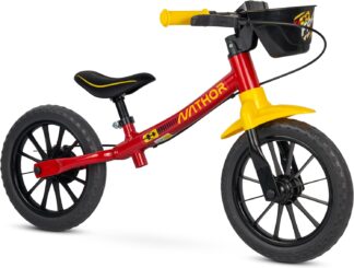 Bicicleta de Equilíbrio Nathor Fast Vermelha Infantil Sem Pedal