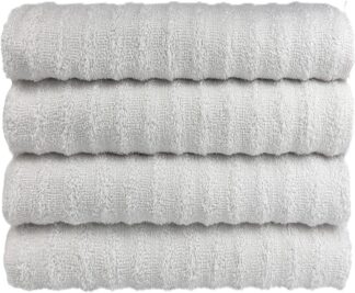 Kit 4 Toalhas Banhão Central Toalhas Ocean Algodão Branco