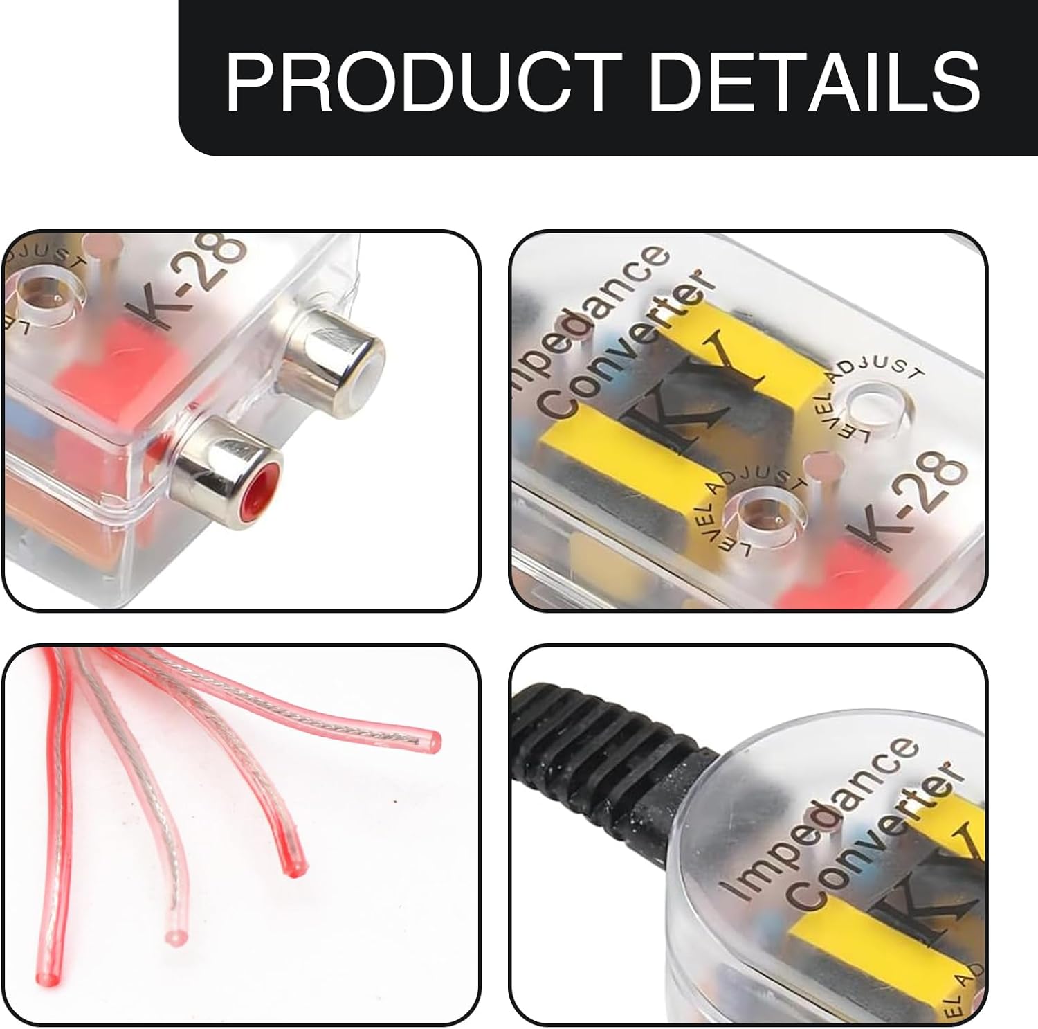 Conversor de Áudio Jewkot K-28 para Som Automotivo 2 Unidades 3 Conversor de Áudio Jewkot K-28 para Som Automotivo 2 Unidades - Imagem 3