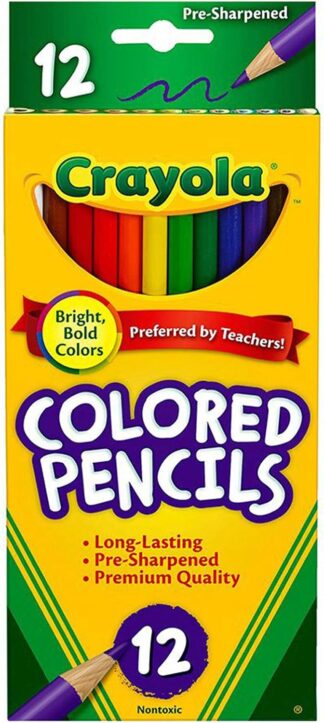 Lápis de Cor Crayola Longo 12 Unidades Escolar Profissional