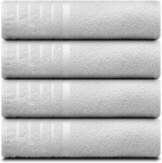 Kit 4 Toalhas de Banho Barão das Toalhas Gigante Soft Max Branco