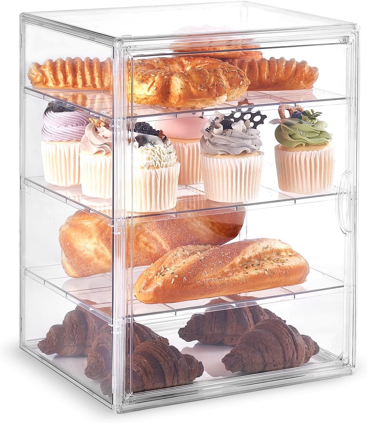 Vitrine ToBeAce HC-BDC-001 Transparente Ajustável Para Confeitaria 1 Vitrine ToBeAce HC-BDC-001 Transparente Ajustável Para Confeitaria