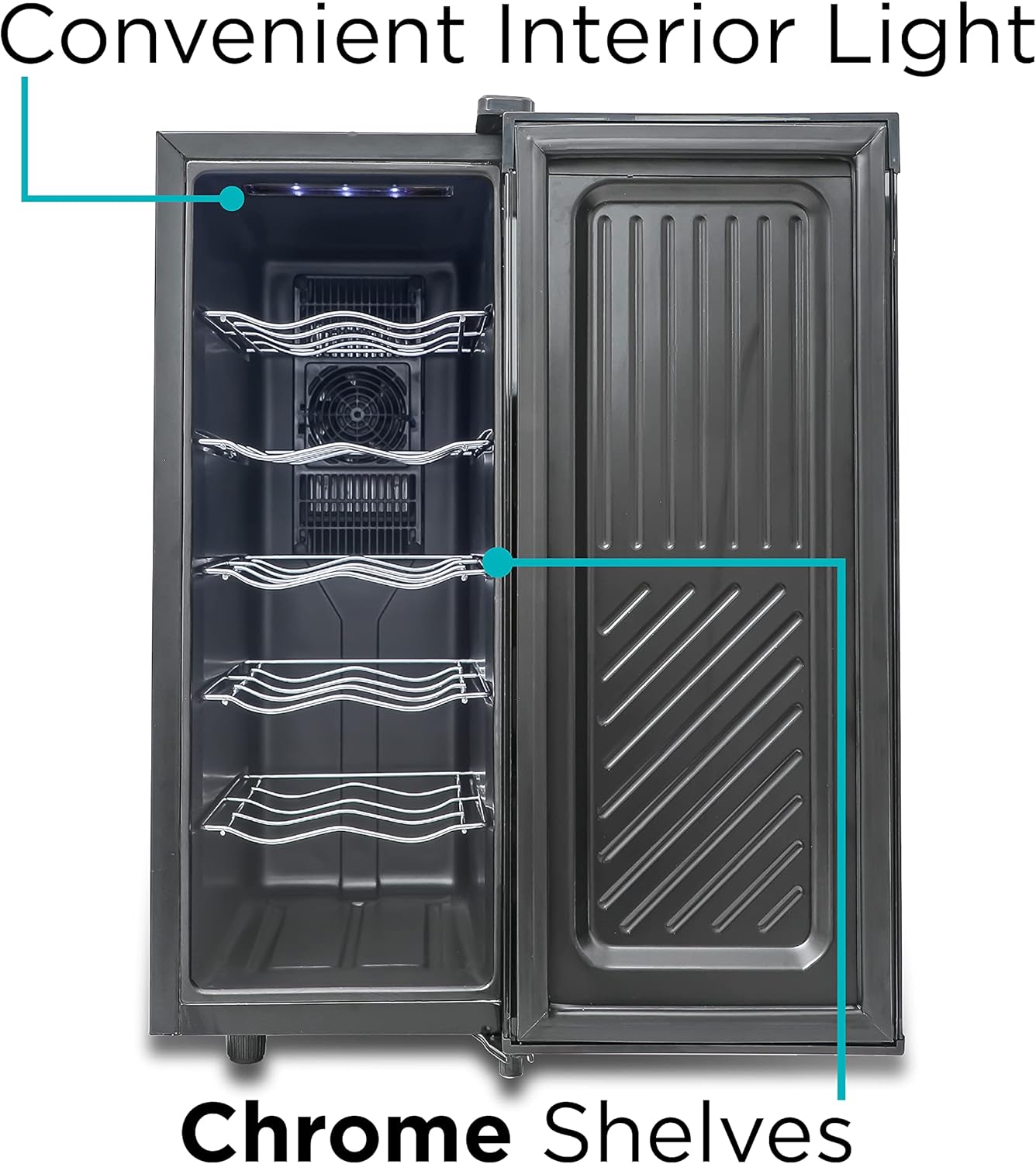 Adega Climatizada Black+Decker BD60336 para 12 Garrafas 5 Adega Climatizada Black+Decker BD60336 para 12 Garrafas - Imagem 5