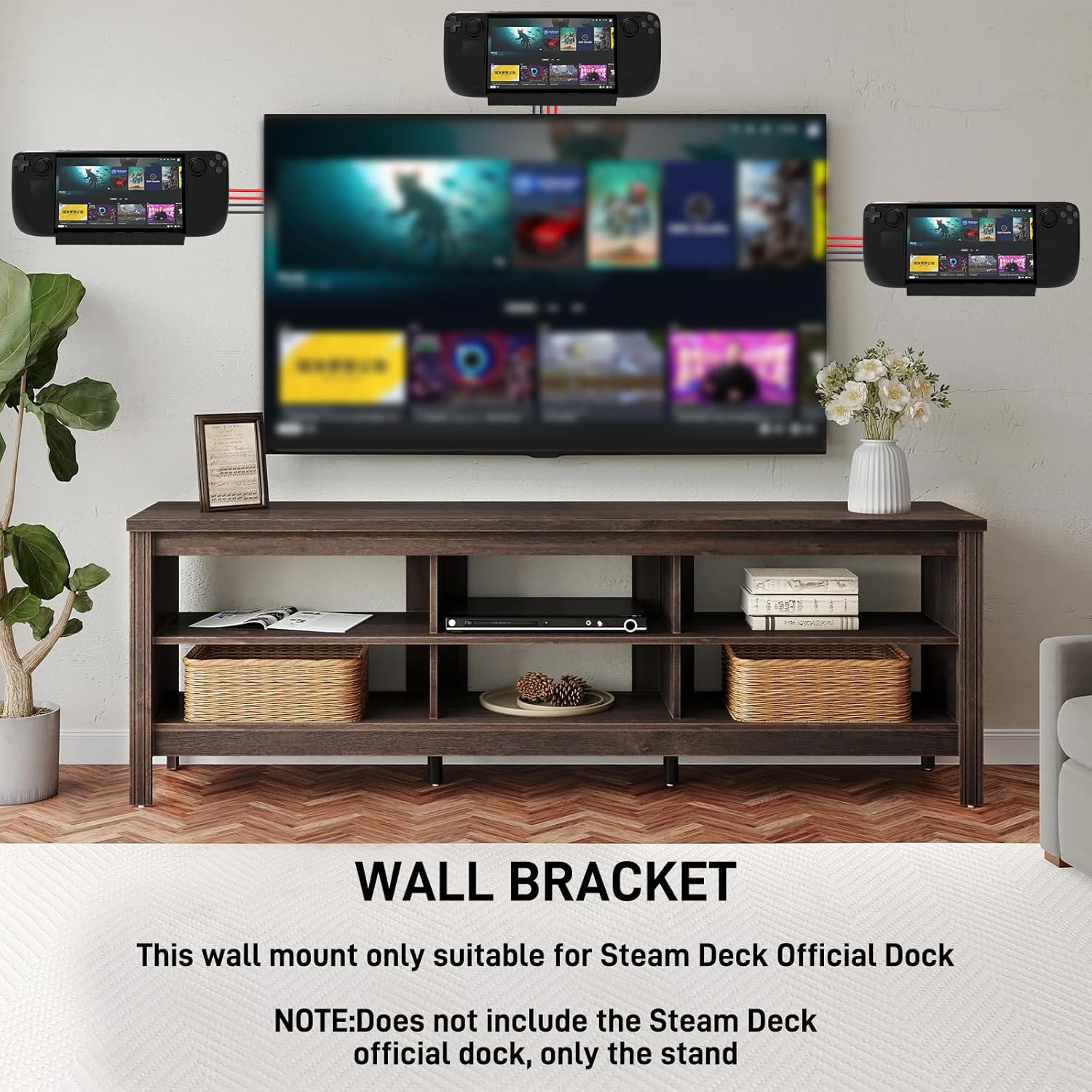 Suporte de Parede Yibeico para Dock Steam Deck Organizador 6 Suporte de Parede Yibeico para Dock Steam Deck Organizador - Imagem 6