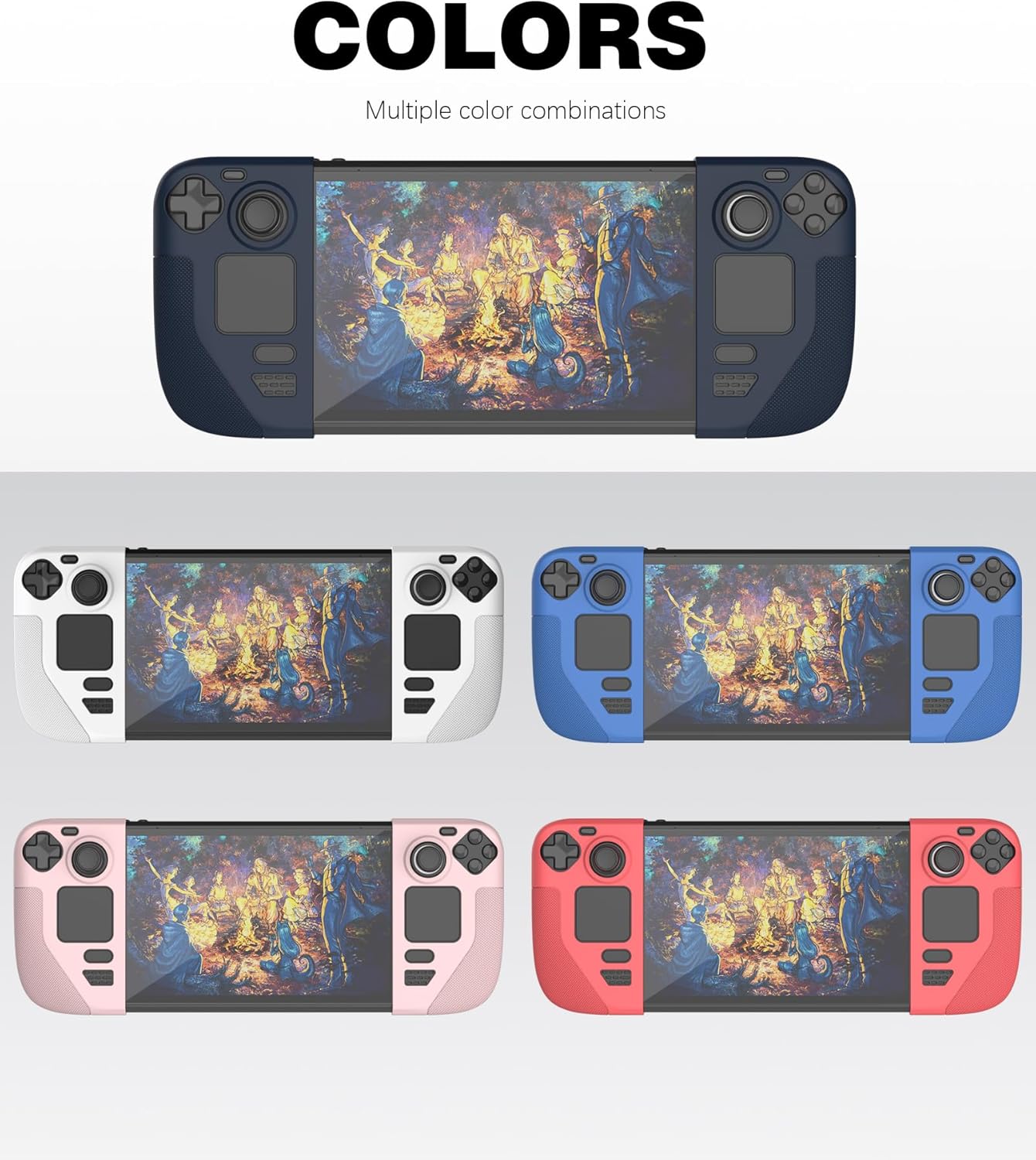 Capa Protetora AJKTHGE para Steam Deck Silicone Antiderrapante 6 Capa Protetora AJKTHGE para Steam Deck Silicone Antiderrapante - Imagem 6