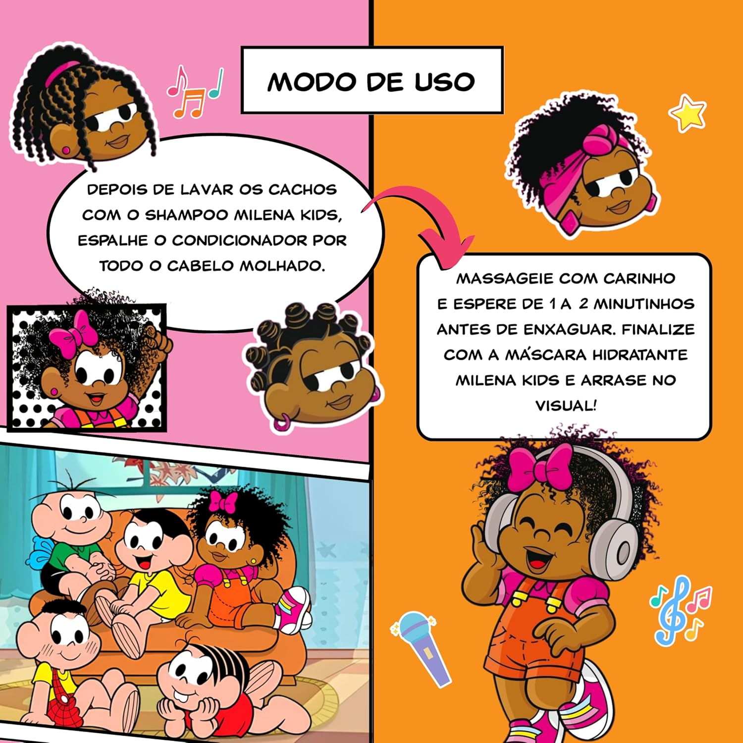 Condicionador Cia da Natureza Turma da Monica Milena Cachos 6 Condicionador Cia da Natureza Turma da Monica Milena Cachos - Imagem 6