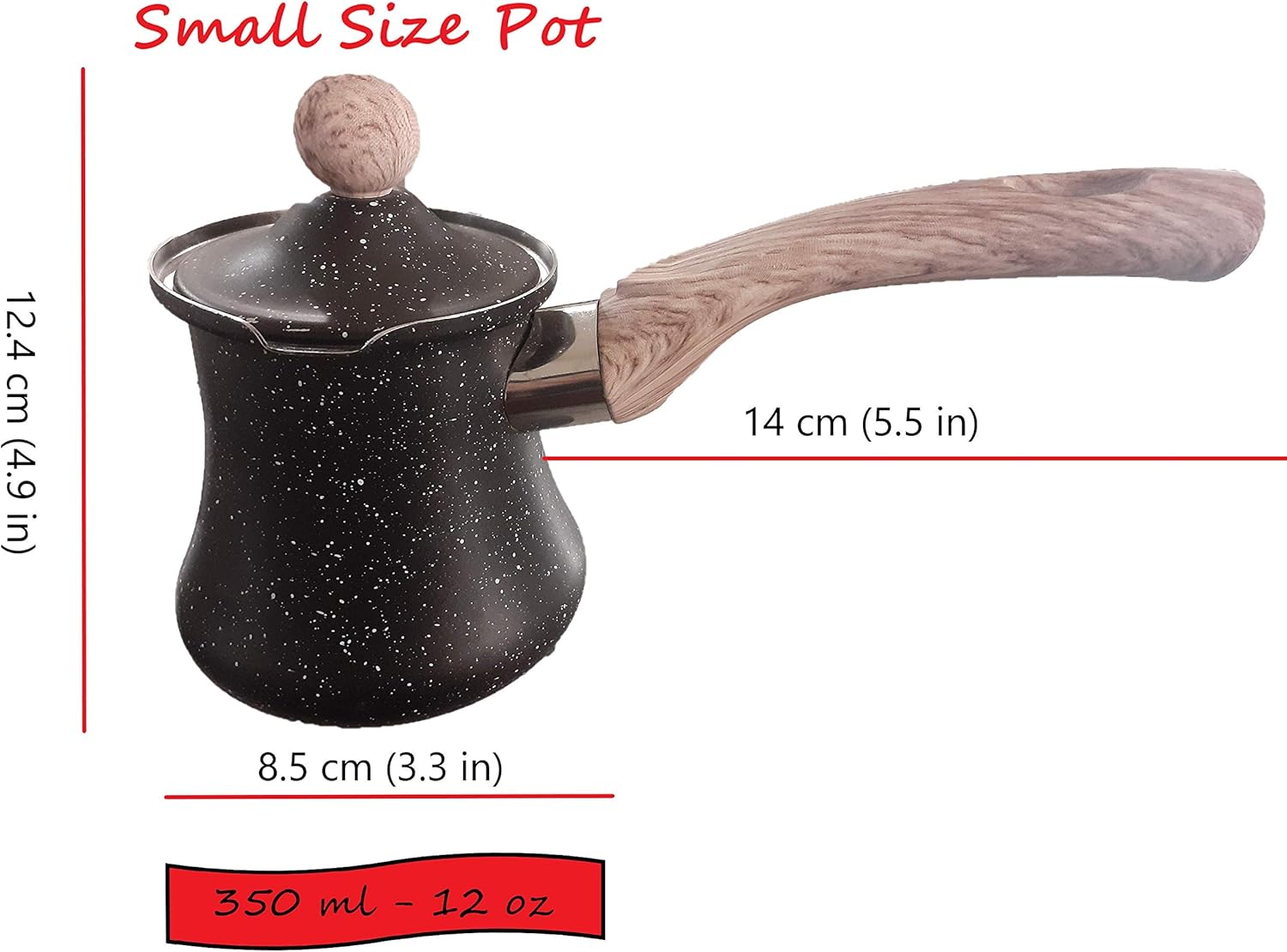 Cafeteira Turca Sukkar Pasha Bakelite de Aço Inoxidável 350ml 7 Cafeteira Turca Sukkar Pasha Bakelite de Aço Inoxidável 350ml - Imagem 7