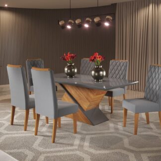 Conjunto Sala de Jantar Epic com 6 Cadeiras Iza MadeiraMadeira