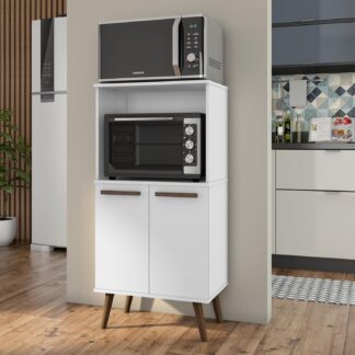 Armário Multiuso Dullar Móveis Miami para Micro-ondas Branco