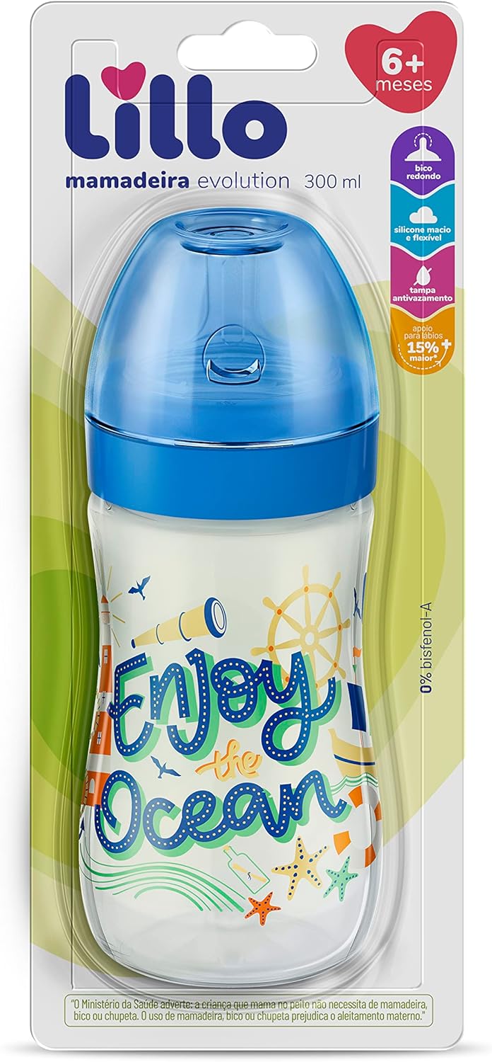 Mamadeira Lillo Super Evolution Divertida 300ml Azul Anticólico 7 Mamadeira Lillo Super Evolution Divertida 300ml Azul Anticólico - Imagem 7
