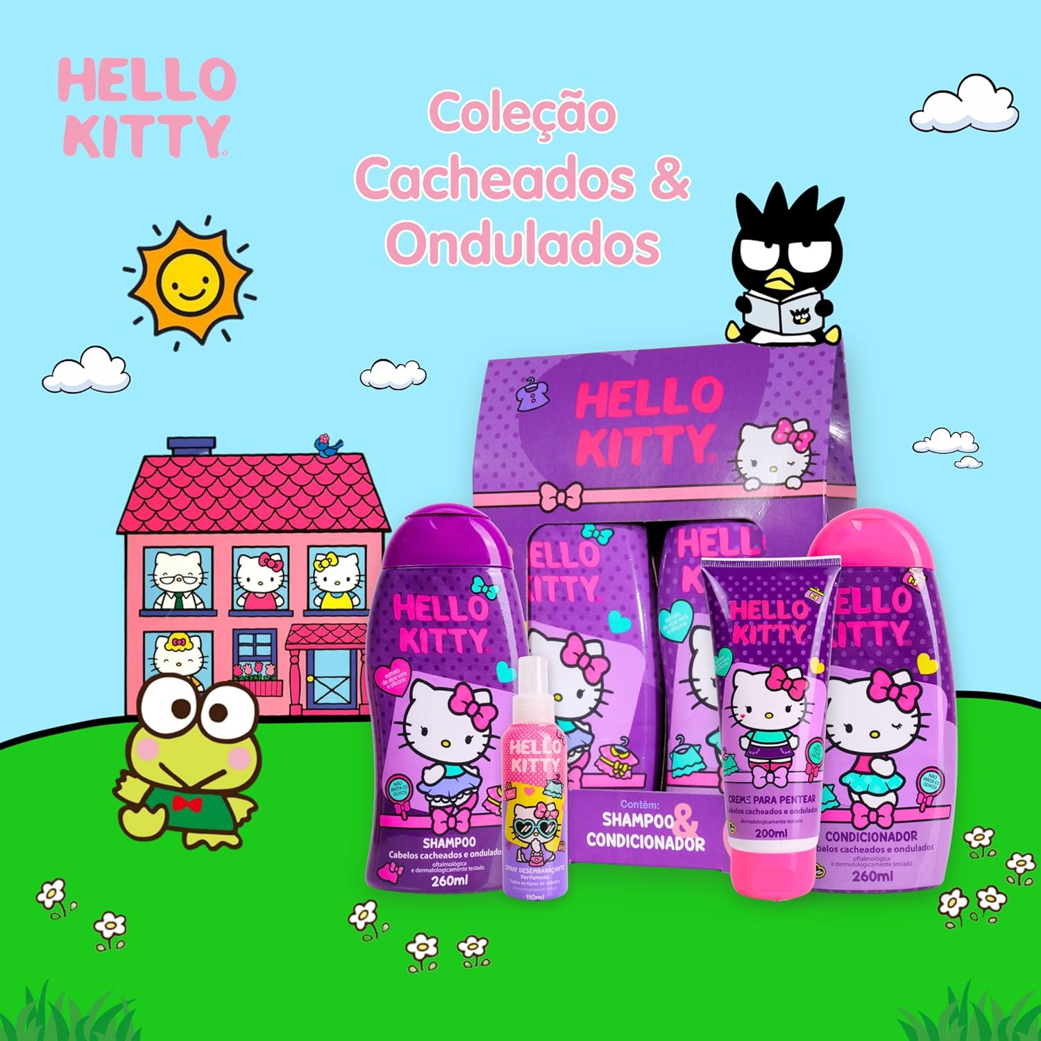 Condicionador Infantil Farmax Hello Kitty para Cabelos Cacheados 7 Condicionador Infantil Farmax Hello Kitty para Cabelos Cacheados - Imagem 7