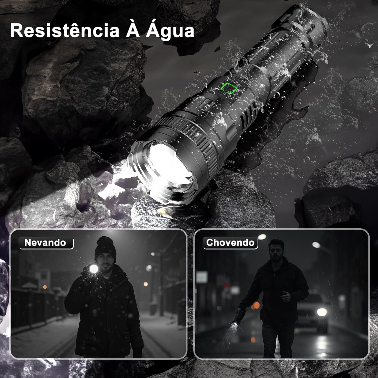 Lanterna Tática AQWS M11 Recarregável USB com Zoom Ajustável 6 Lanterna Tática AQWS M11 Recarregável USB com Zoom Ajustável - Imagem 6