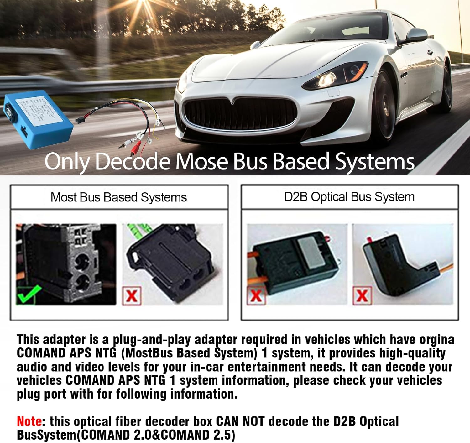 Decodificador Fibra Óptica LEXXSON para Mercedes Áudio Estéreo 6 Decodificador Fibra Óptica LEXXSON para Mercedes Áudio Estéreo - Imagem 6