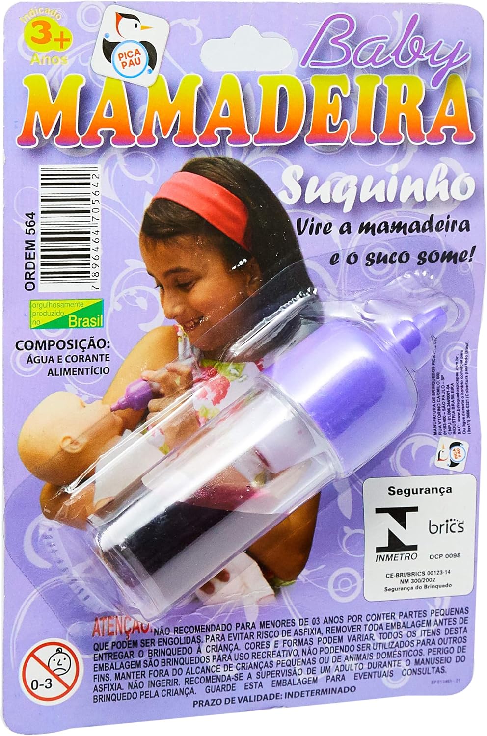 Mamadeira Suquinho Pica Pau 564 para Brincar de Casinha 1 Mamadeira Suquinho Pica Pau 564 para Brincar de Casinha