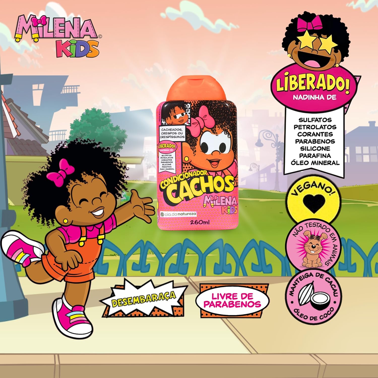 Condicionador Cia da Natureza Turma da Monica Milena Cachos 4 Condicionador Cia da Natureza Turma da Monica Milena Cachos - Imagem 4
