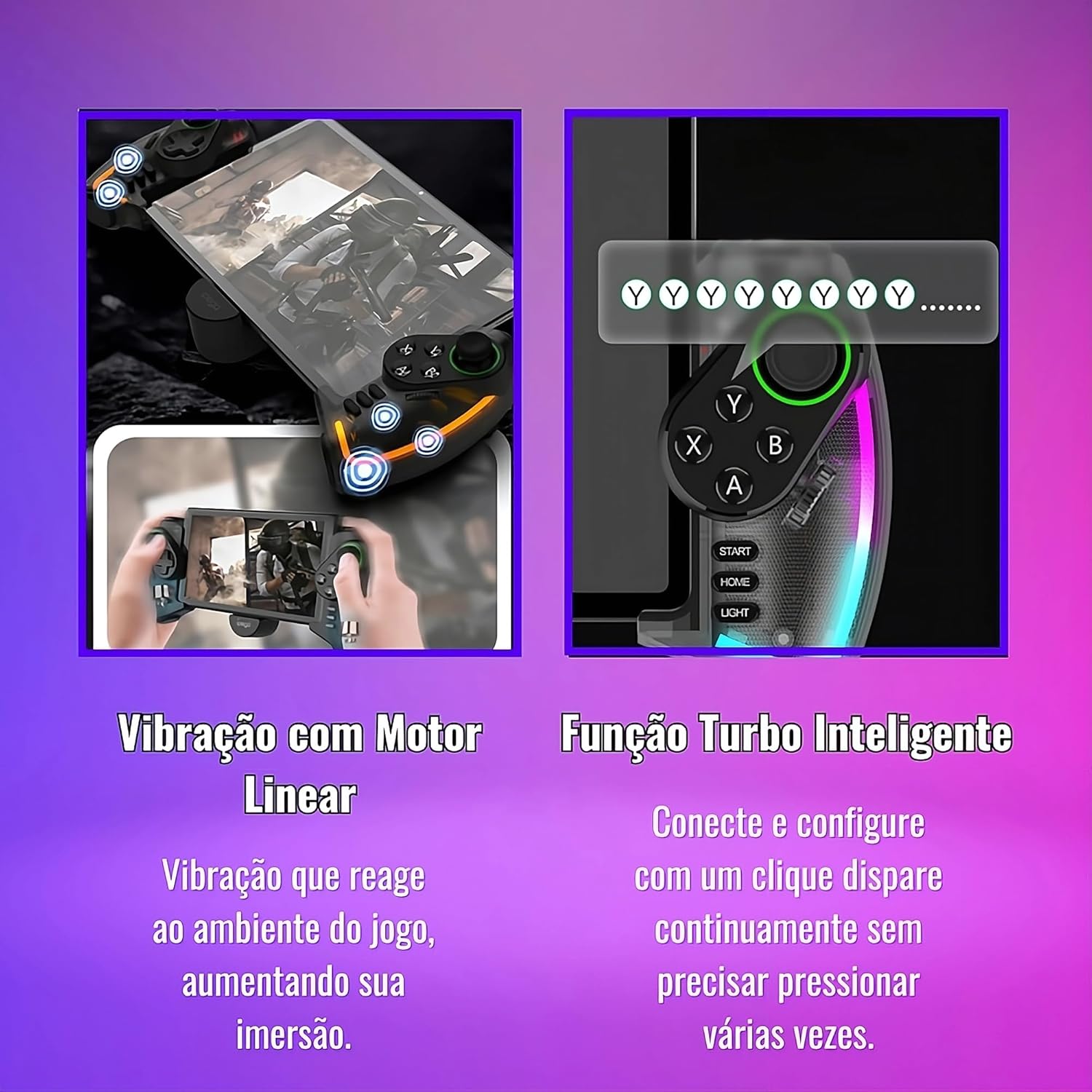 Controle Gamepad Bluetooth para Celular Android iOS PC Turbo 9 Controle Gamepad Bluetooth para Celular Android iOS PC Turbo - Imagem 9