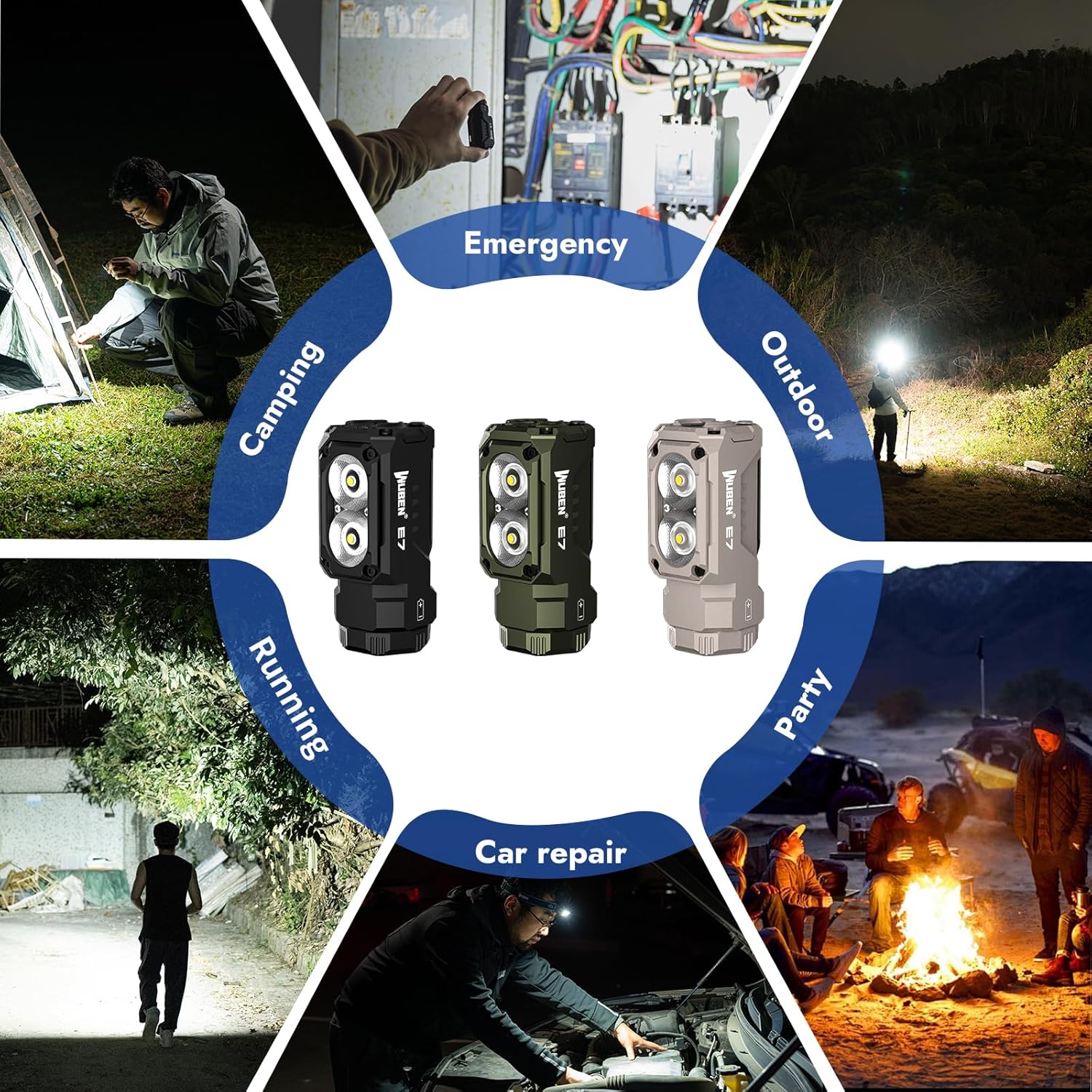 Lanterna Wuben E7 Recarregável LED 1800 Lúmens Portátil EDC 8 Lanterna Wuben E7 Recarregável LED 1800 Lúmens Portátil EDC - Imagem 8