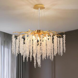 Lustre Upfelw UBC-G09-0426 Moderno Galho de Árvore Cristal