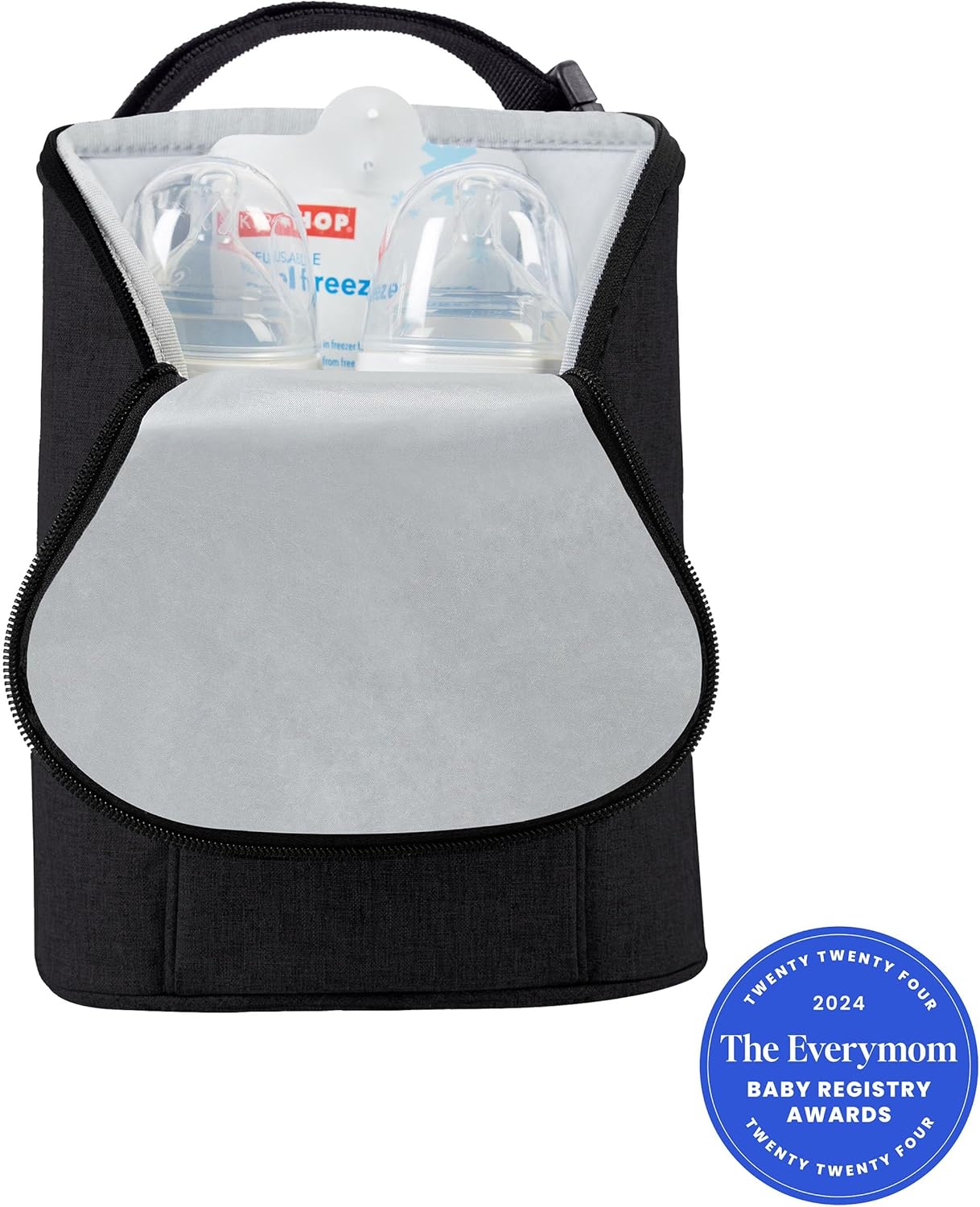 Bolsa Térmica para Mamadeira Skip Hop Double Bottle Bag Preta 2 Bolsa Térmica para Mamadeira Skip Hop Double Bottle Bag Preta - Imagem 2