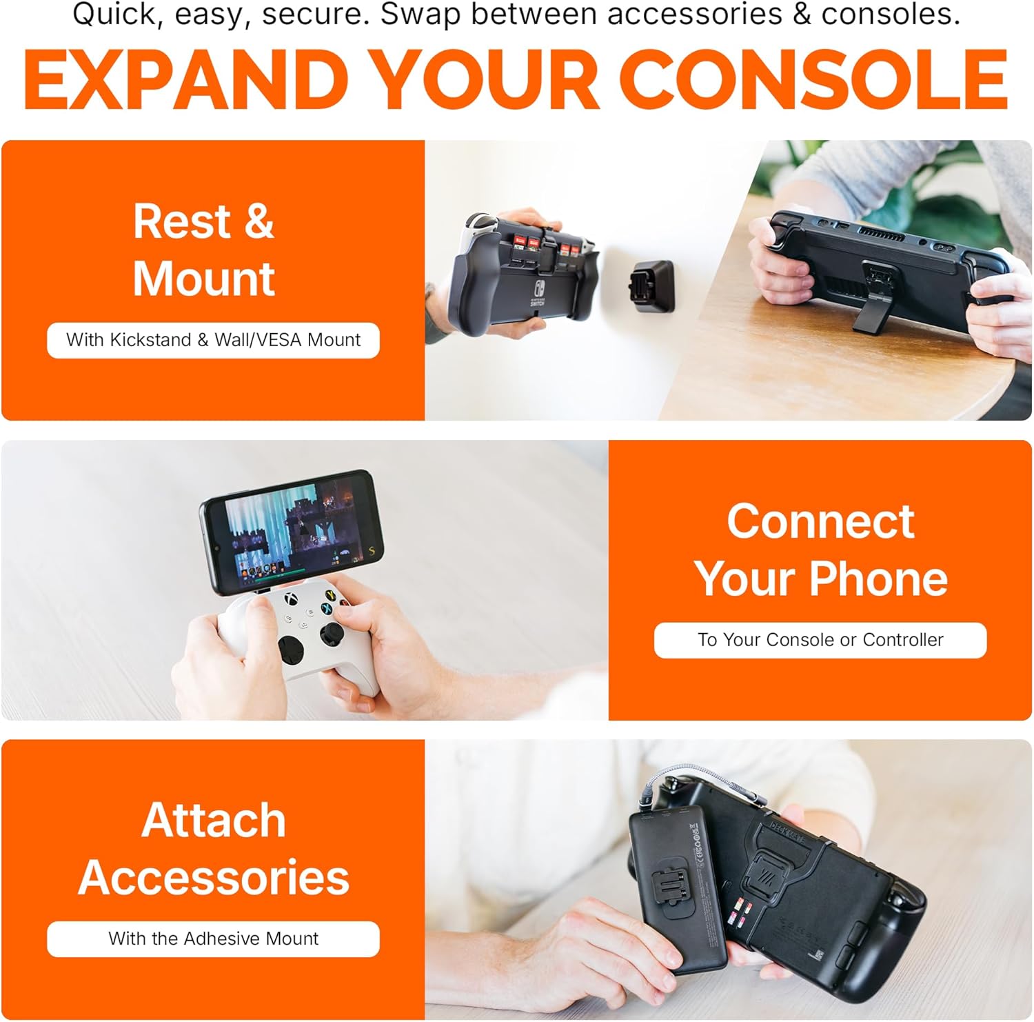 Grip Mechanism Deckmate para Steam Deck Conforto e Proteção 3 Grip Mechanism Deckmate para Steam Deck Conforto e Proteção - Imagem 3