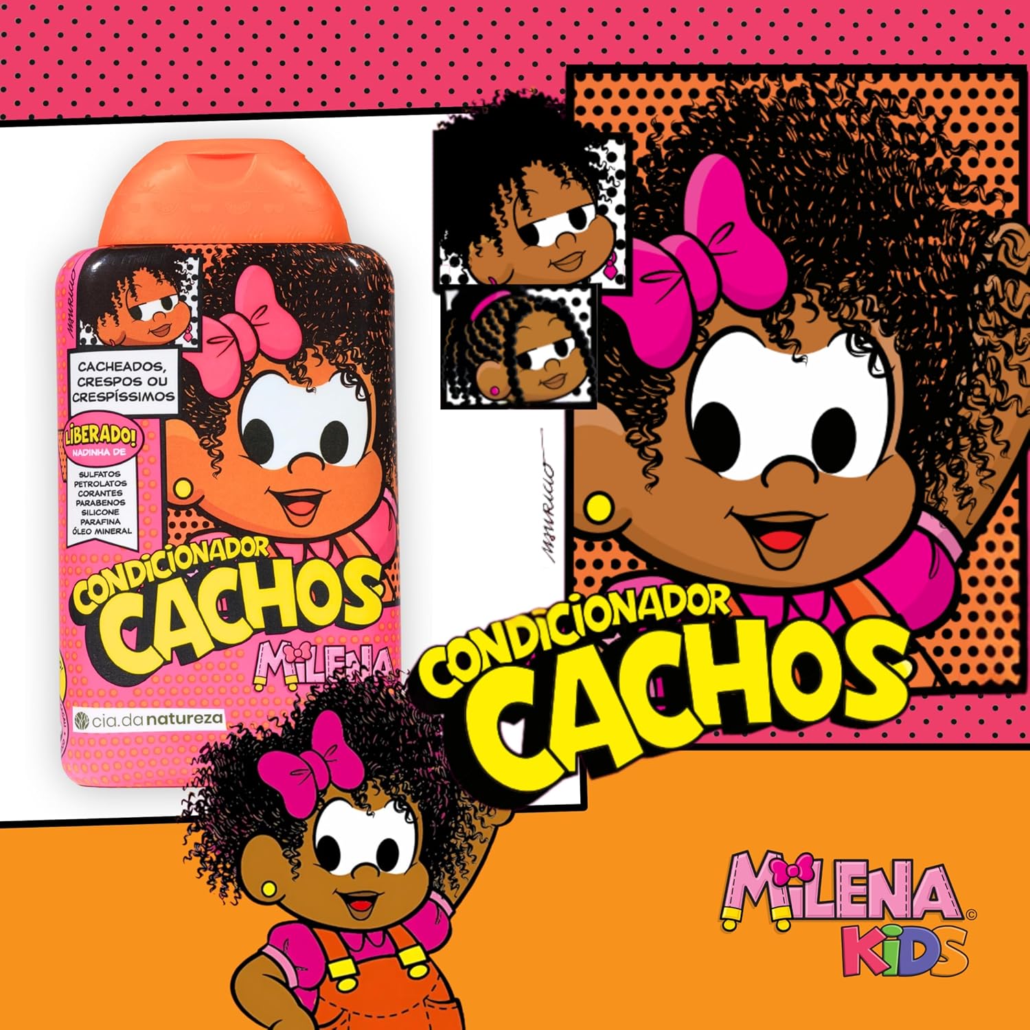 Condicionador Cia da Natureza Turma da Monica Milena Cachos 3 Condicionador Cia da Natureza Turma da Monica Milena Cachos - Imagem 3